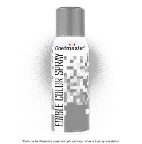 Chefmaster Edible Spray Colour - Silver - Click Image to Close